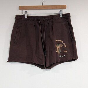 YoungLA French Terry Sweat Shorts Brown Size Large